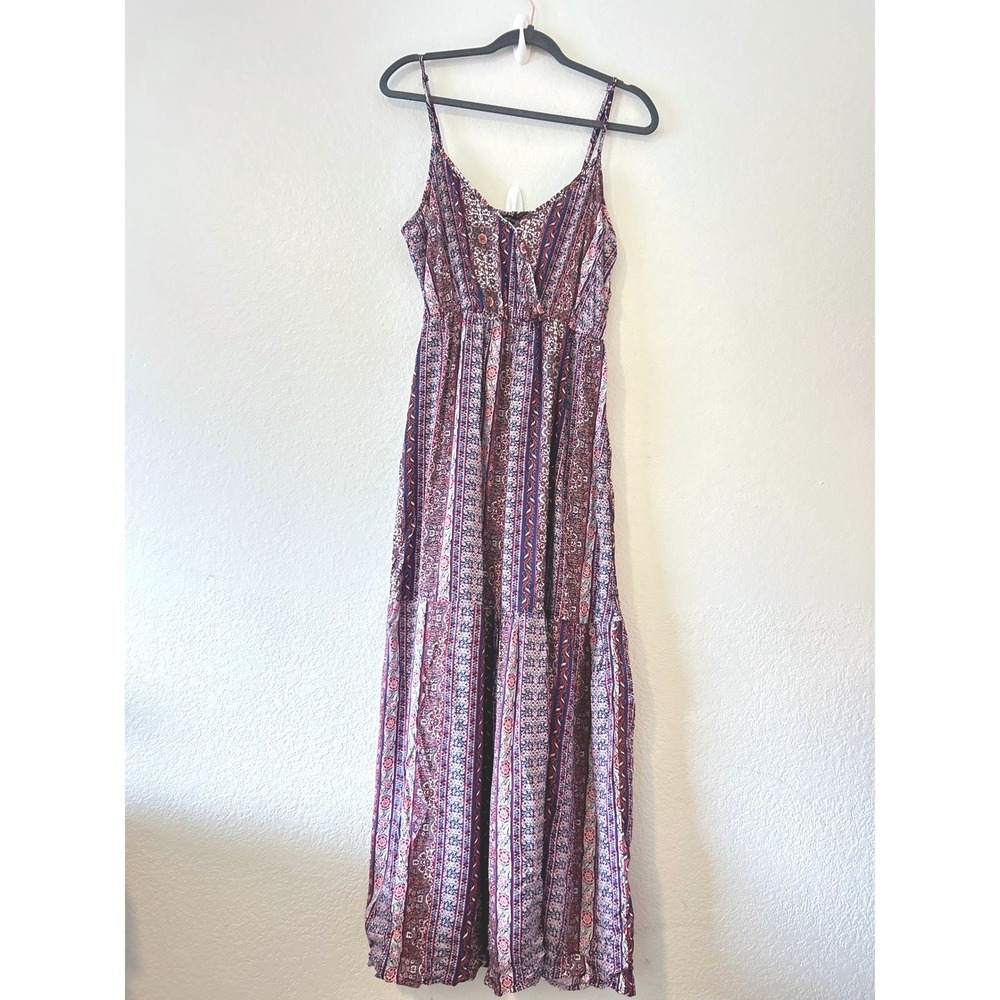 New Look Red and Blue Patterned Maxi Dress